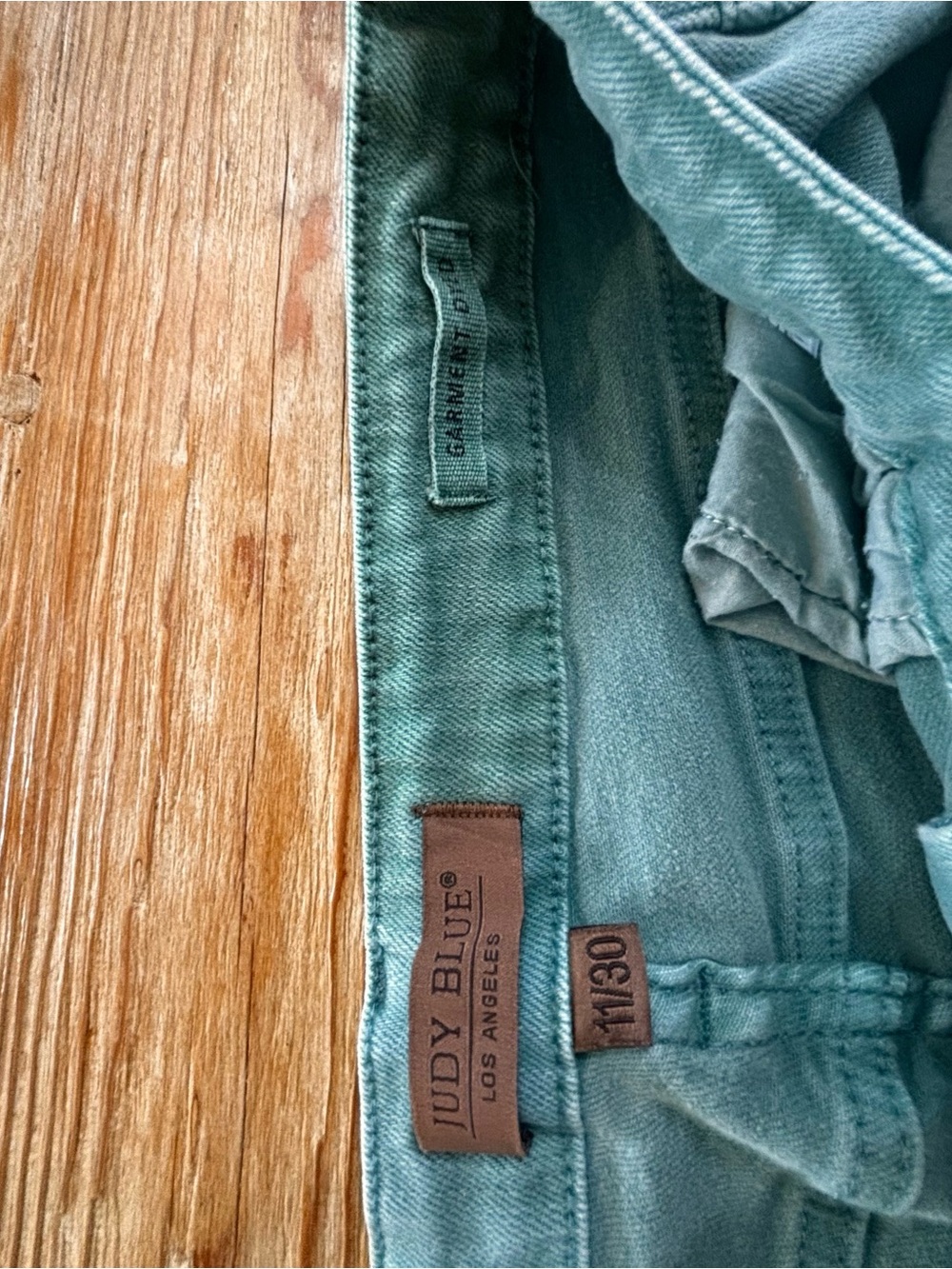 Judy Blue Jeans 11/30 High Waist Sea Green Straight Style Jb88621 Pants - Picture 5 of 7